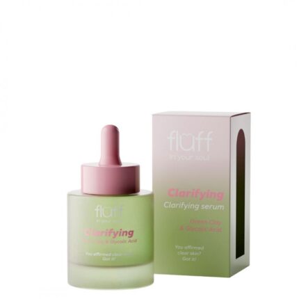 Fluff - Clarifying Serum - Cleansing Face Serum with green clay and glycolic acid 30ml